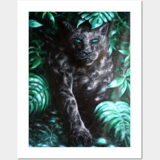 Black Panther in Jungle Posters and Art